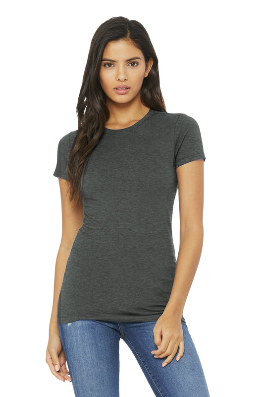 BELLA+CANVAS  Women's Slim Fit Tee. BC6004 Deep Heather