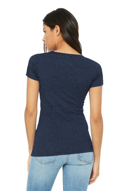 BELLA+CANVAS  Women's Slim Fit Tee. BC6004 Heather Navy