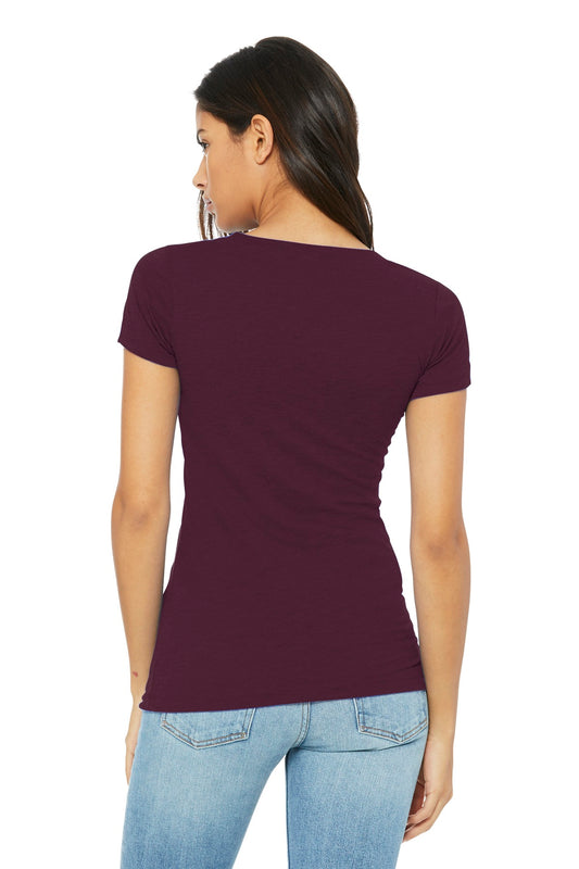 BELLA+CANVAS  Women's Slim Fit Tee. BC6004 Maroon