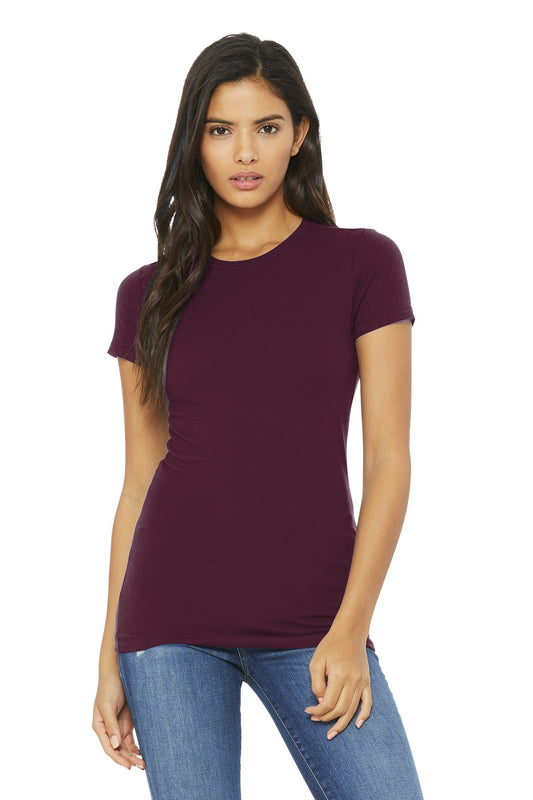 BELLA+CANVAS  Women's Slim Fit Tee. BC6004 Maroon