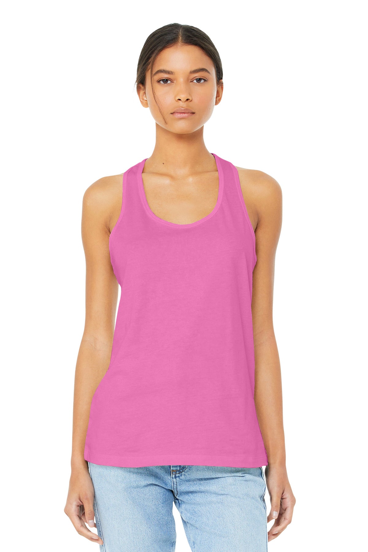 Bella+Canvas Women's Jersey Racerback Tank BC6008 Charity Pink