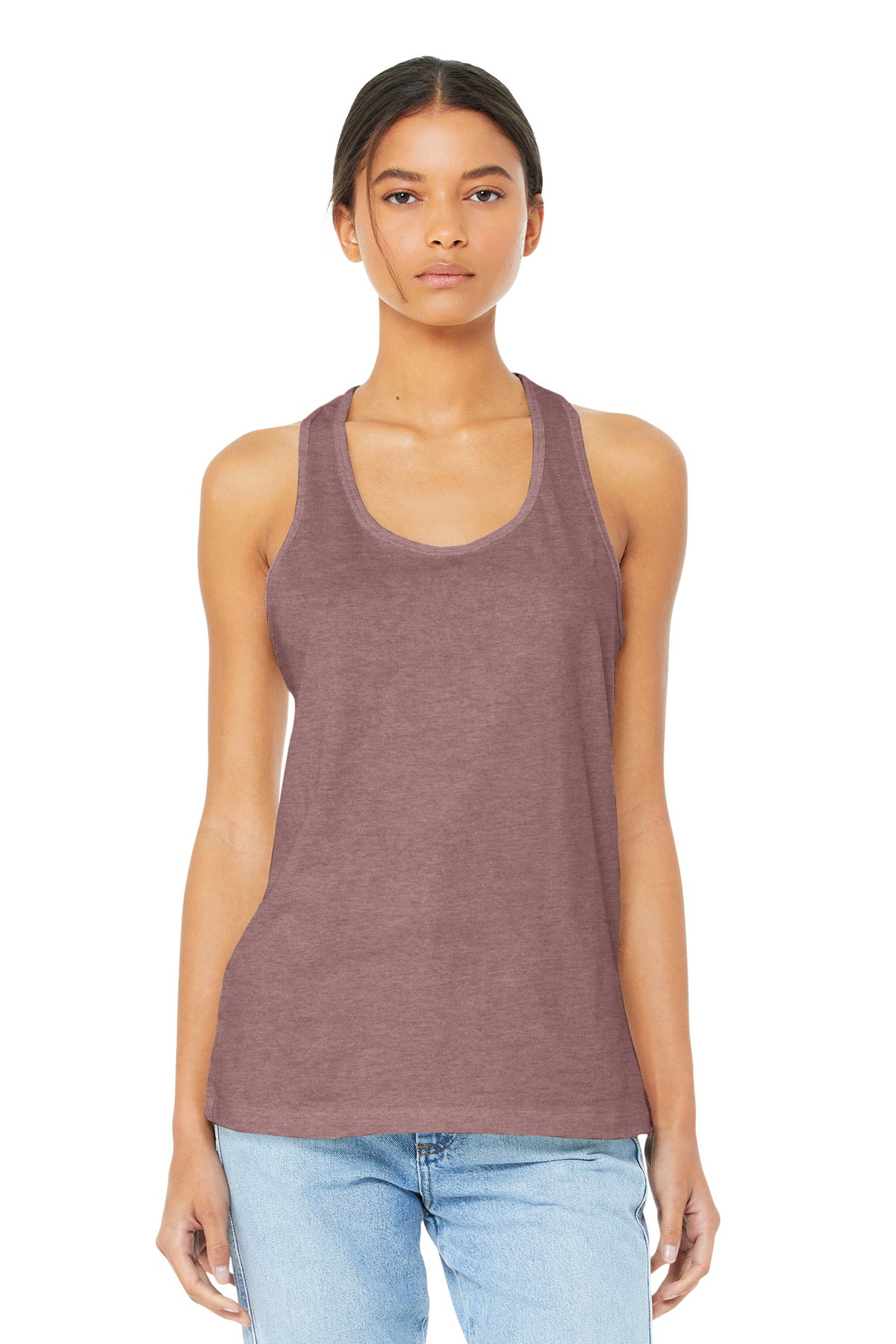 Bella+Canvas Women's Jersey Racerback Tank BC6008 Heather Mauve