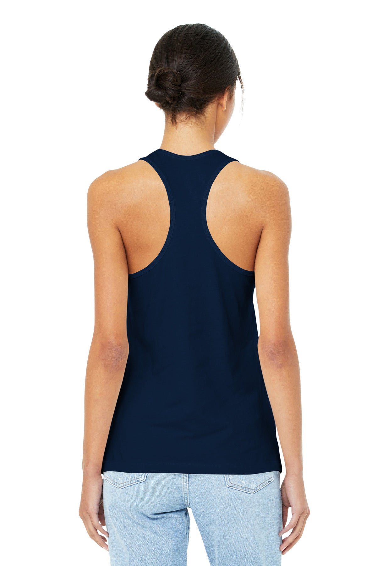 BELLA+CANVAS  Women's Jersey Racerback Tank. BC6008 Navy