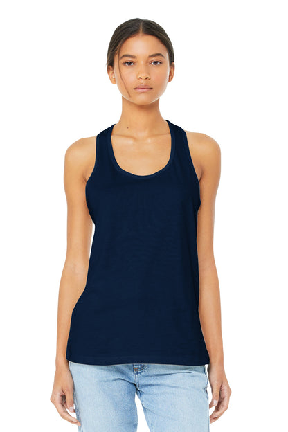 BELLA+CANVAS  Women's Jersey Racerback Tank. BC6008 Navy
