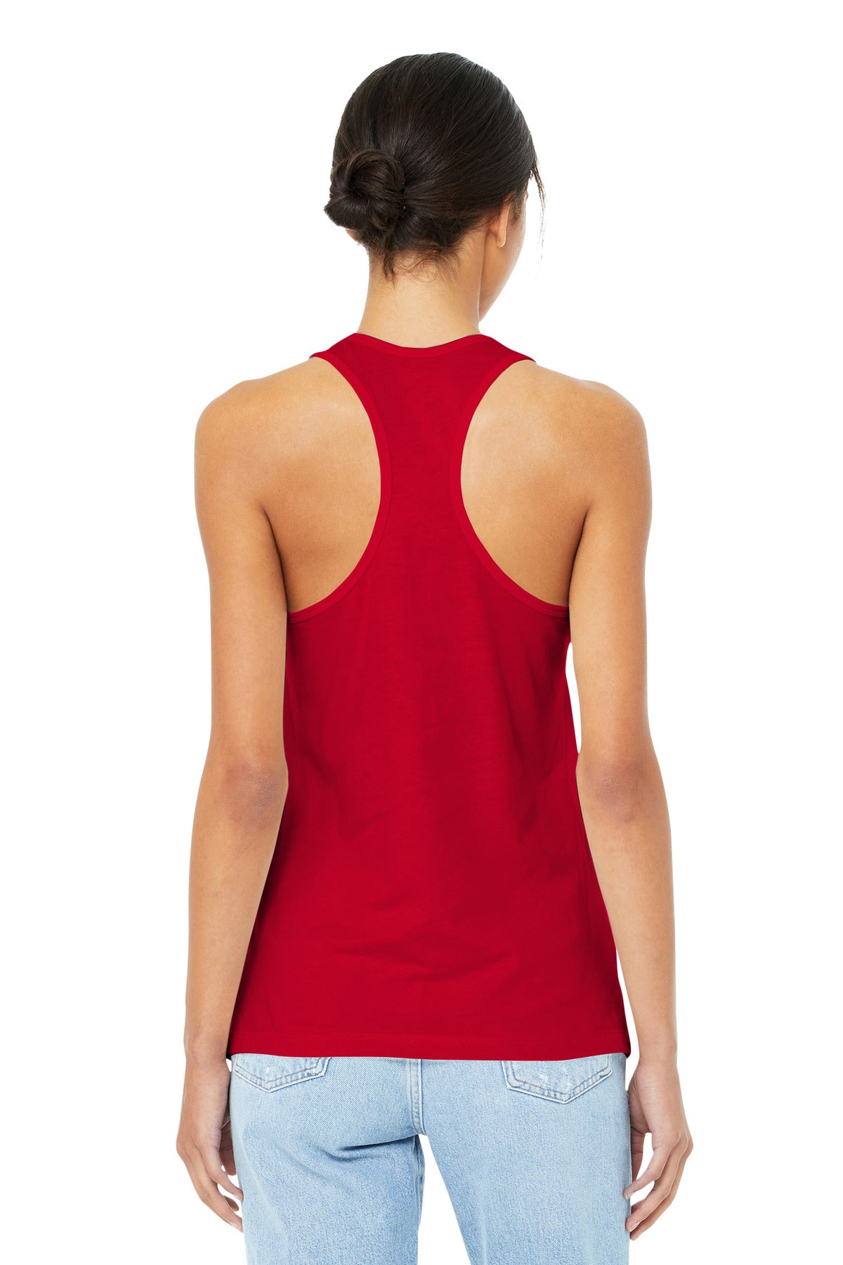 BELLA+CANVAS  Women's Jersey Racerback Tank. BC6008 Red