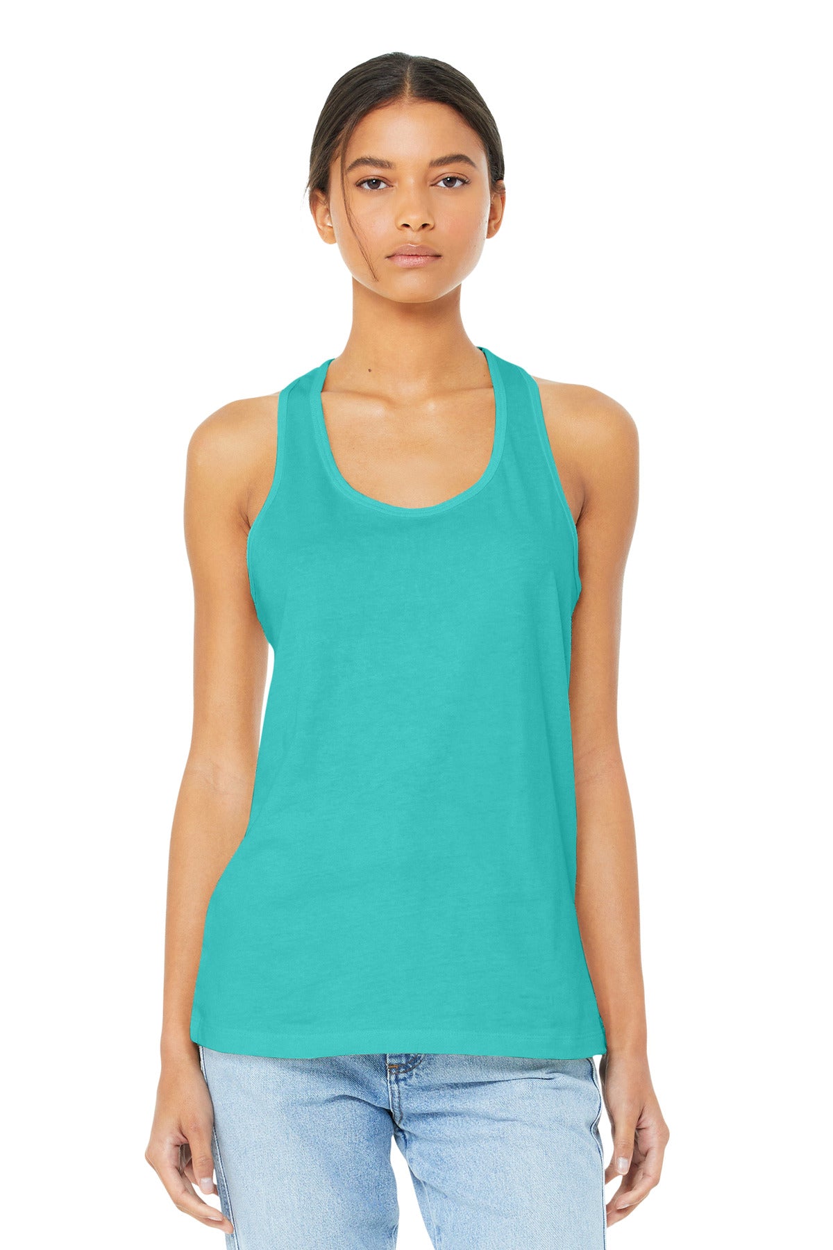 Bella+Canvas Women's Jersey Racerback Tank BC6008 Teal