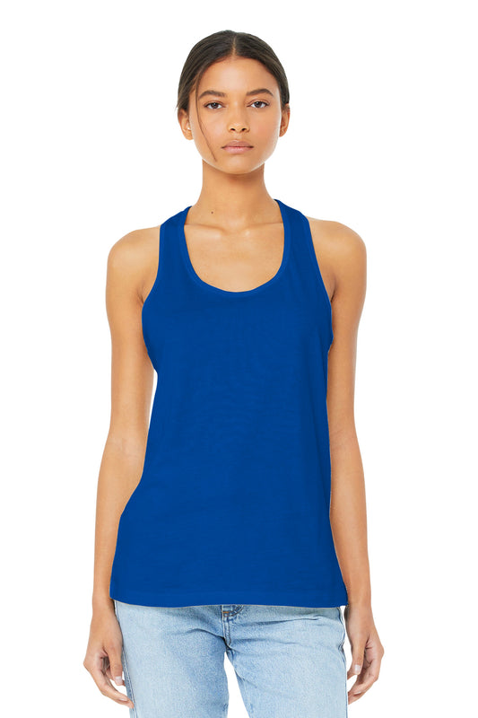 BELLA+CANVAS  Women's Jersey Racerback Tank. BC6008 True Royal