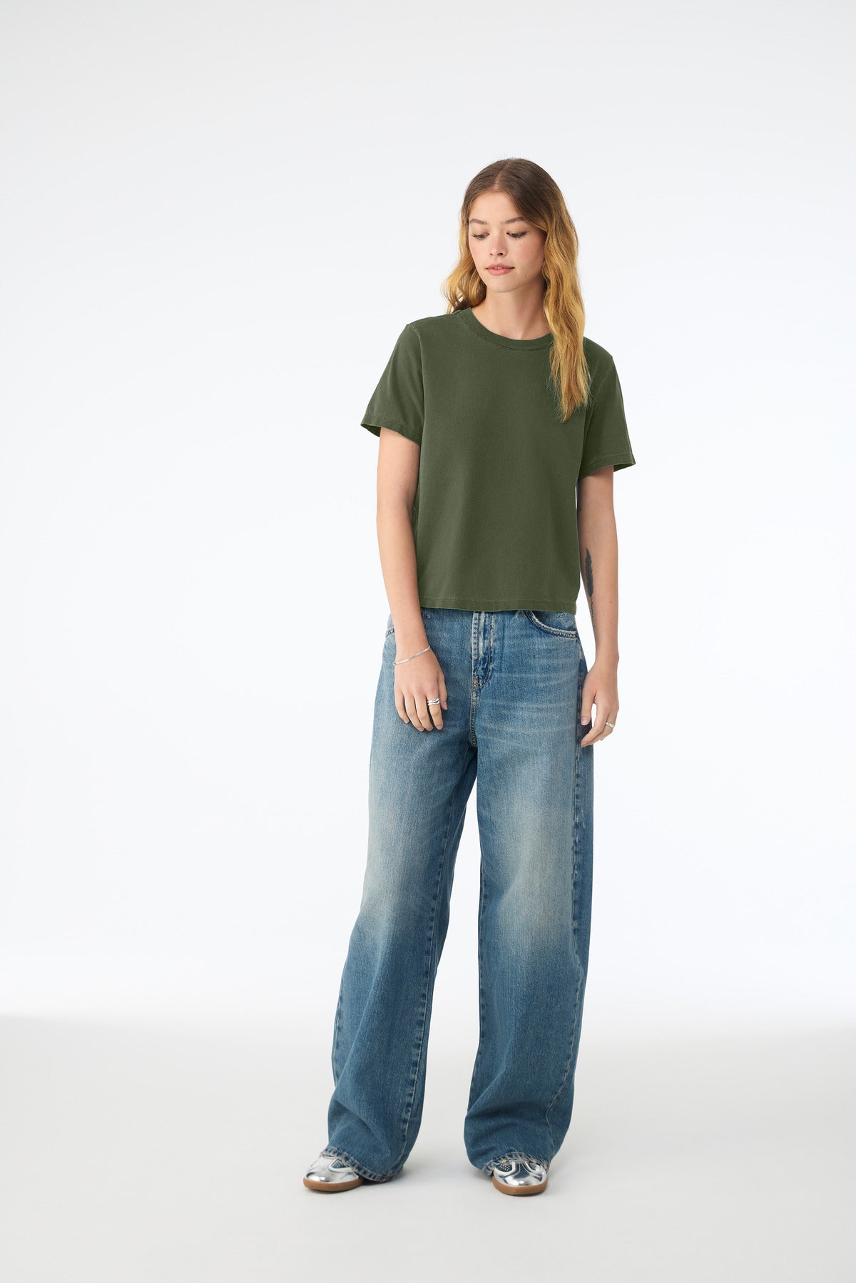 BELLA+CANVAS Women's 6-Ounce Heavyweight Tee BC6110 Military Green