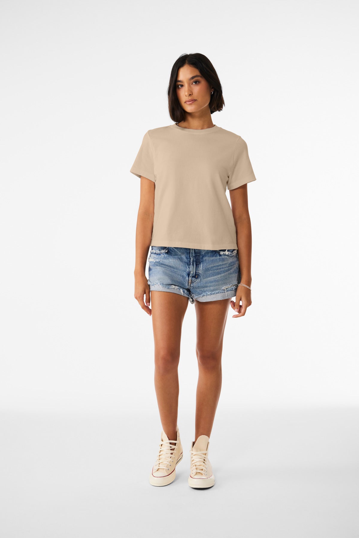 BELLA+CANVAS Women's 6-Ounce Heavyweight Tee BC6110 Tan