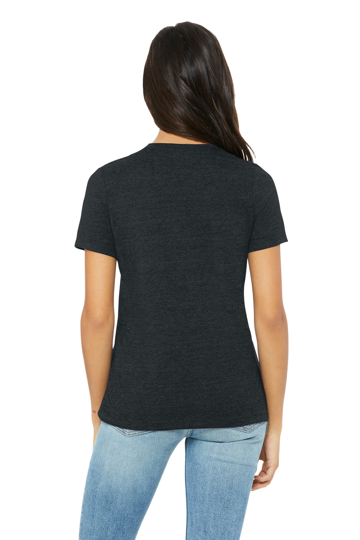 BELLA+CANVAS Women's Relaxed CVC Tee BC6400CVC Dark Grey Heather