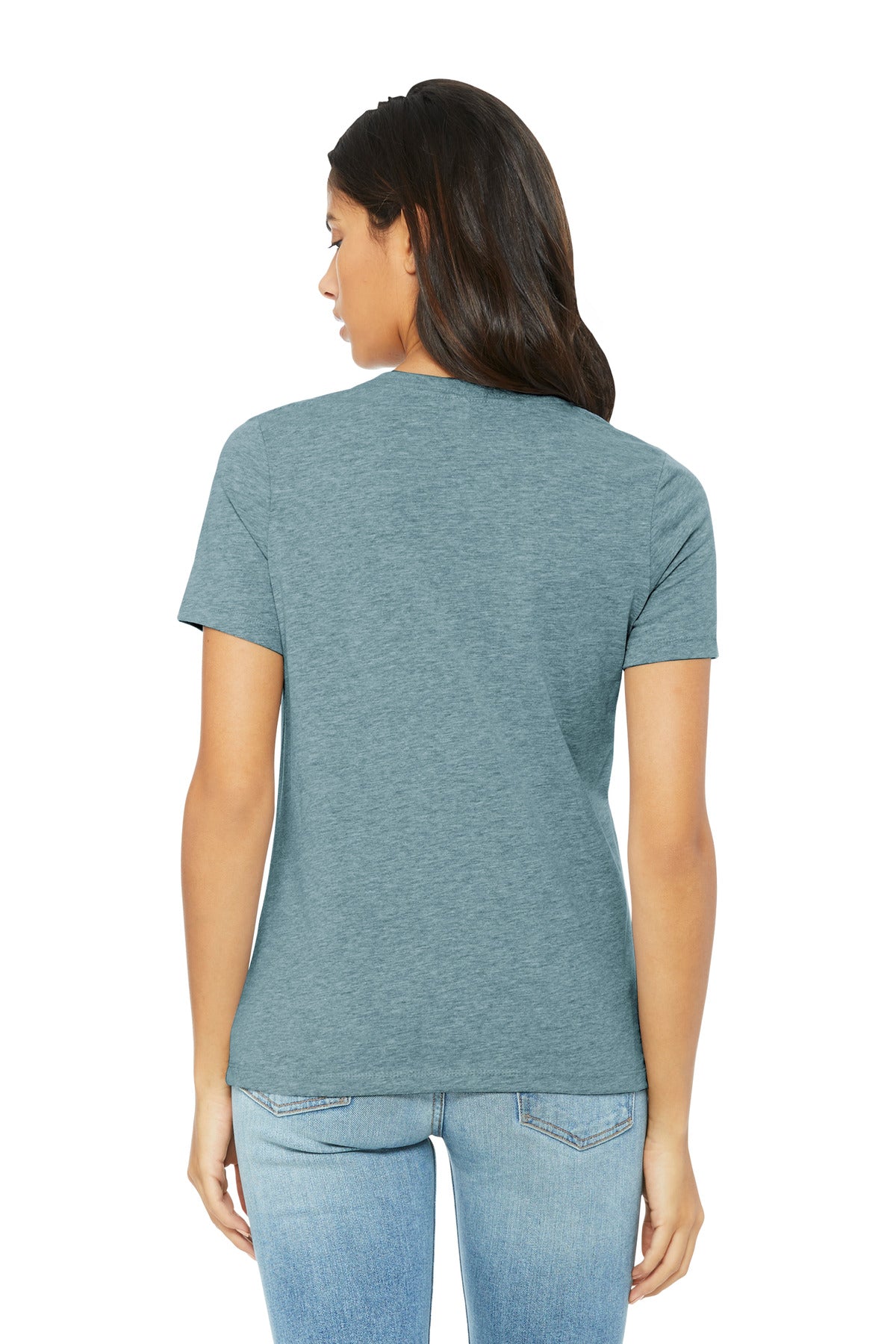 Bella+Canvas Women's Relaxed CVC Tee BC6400CVC Heather Blue Lagoon