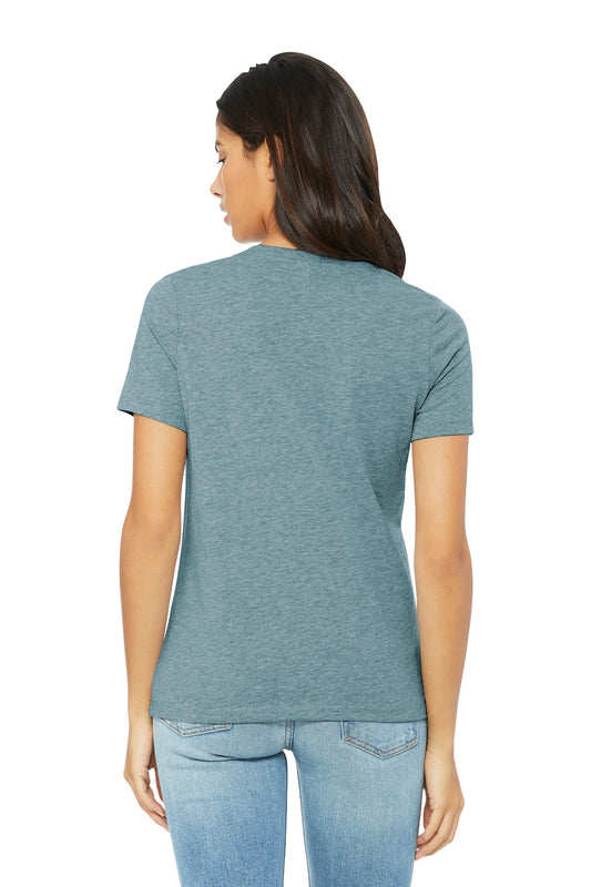Bella+Canvas Women's Relaxed CVC Tee BC6400CVC Heather Blue Lagoon