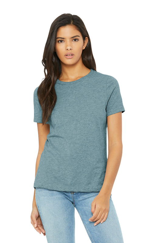 Bella+Canvas Women's Relaxed CVC Tee BC6400CVC Heather Blue Lagoon