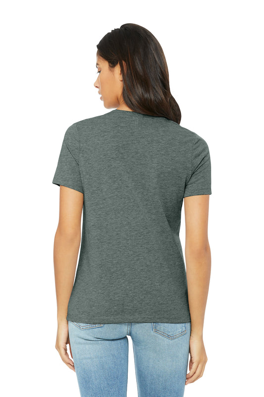 Bella+Canvas Women's Relaxed CVC Tee BC6400CVC Heather Blue Storm