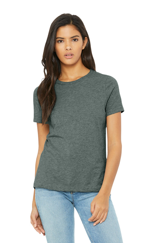 Bella+Canvas Women's Relaxed CVC Tee BC6400CVC Heather Blue Storm