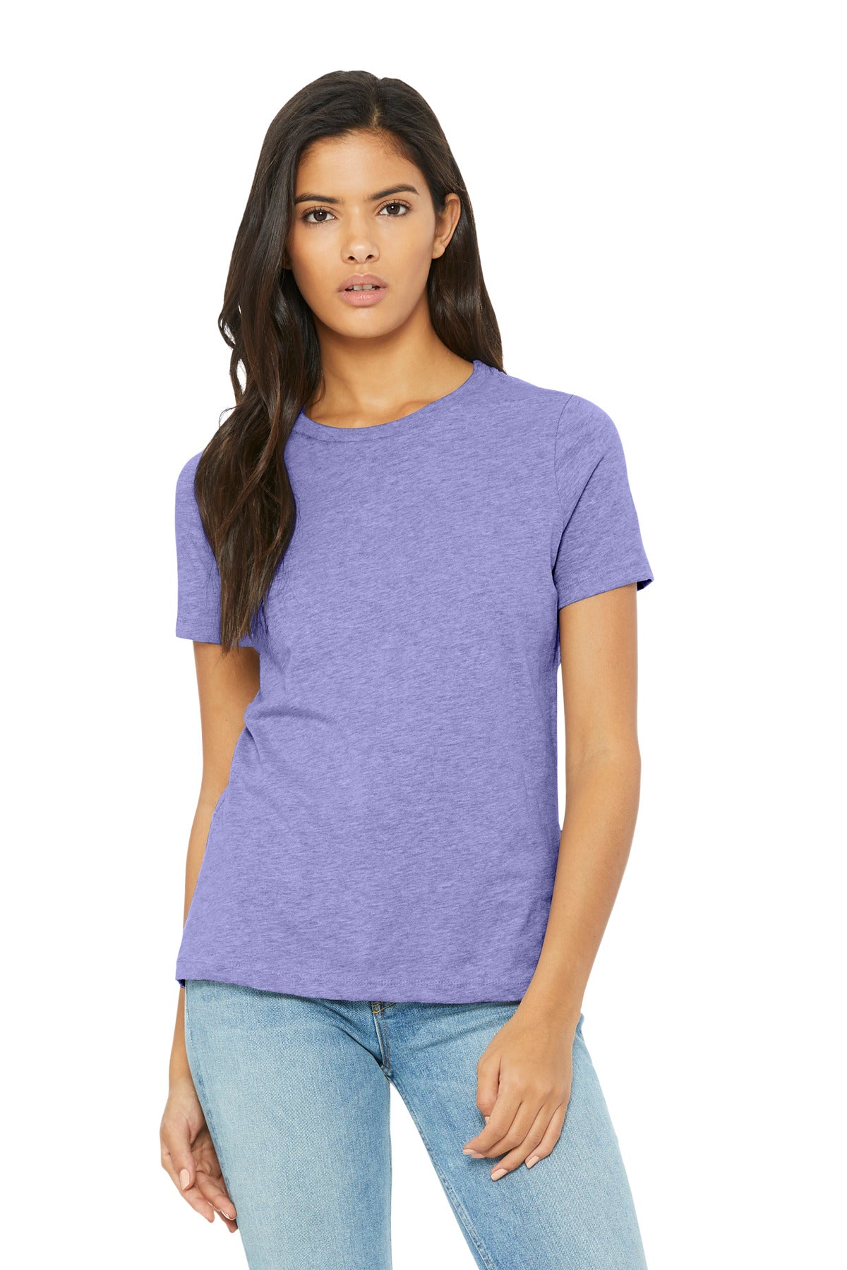 Bella+Canvas Women's Relaxed CVC Tee BC6400CVC Heather Dark Lavender