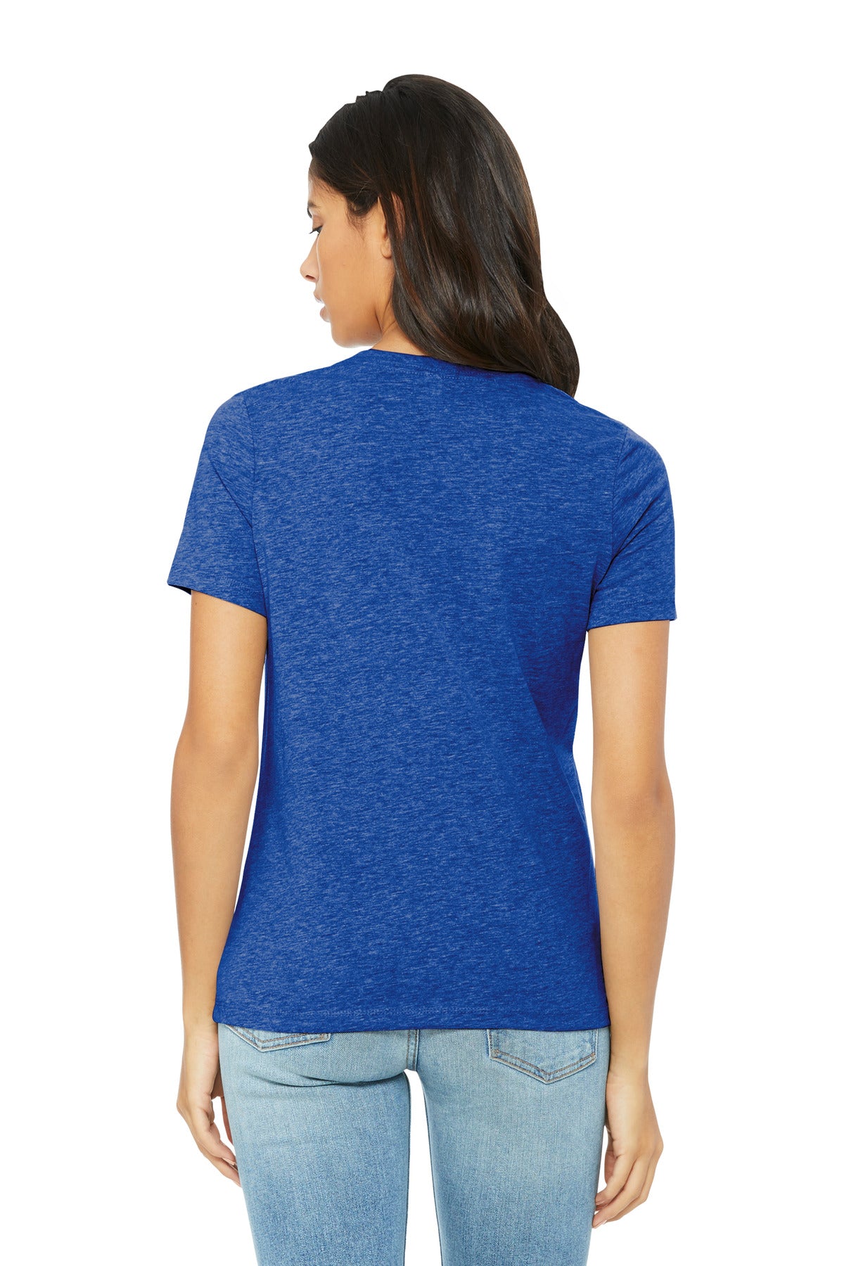 Bella+Canvas Women's Relaxed CVC Tee BC6400CVC Heather True Royal