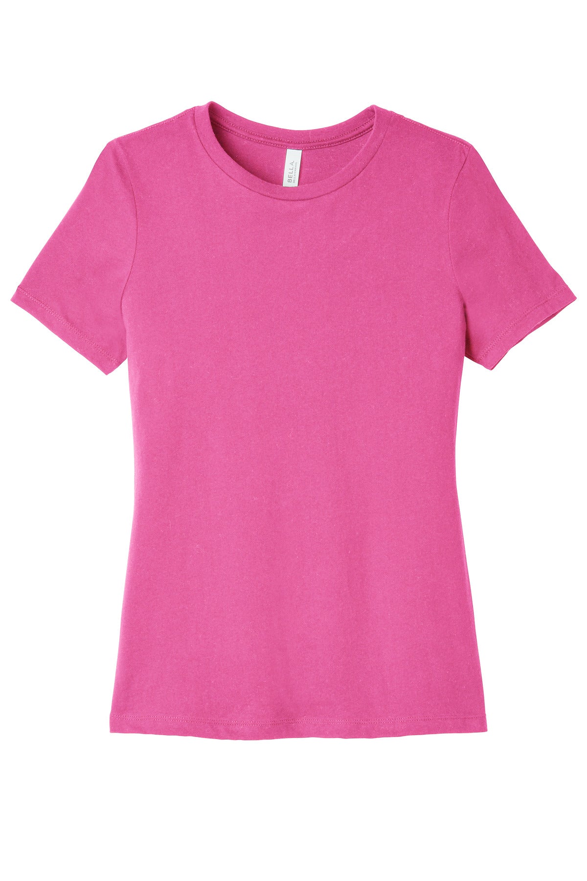 BELLA+CANVAS  Women's Relaxed Jersey Short Sleeve Tee. BC6400 Charity Pink