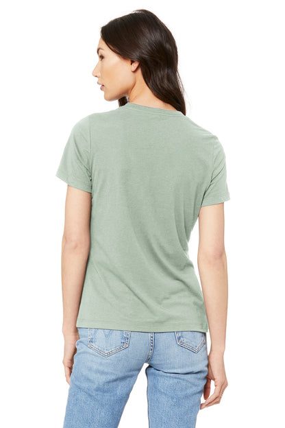 BELLA+CANVAS  Women's Relaxed Jersey Short Sleeve Tee. BC6400 Dusty Blue
