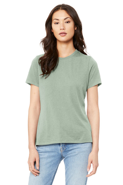 BELLA+CANVAS  Women's Relaxed Jersey Short Sleeve Tee. BC6400 Dusty Blue