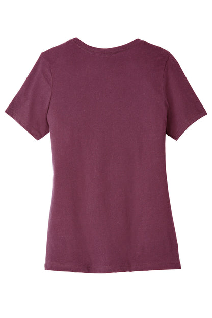 BELLA+CANVAS  Women's Relaxed Jersey Short Sleeve Tee. BC6400 Maroon