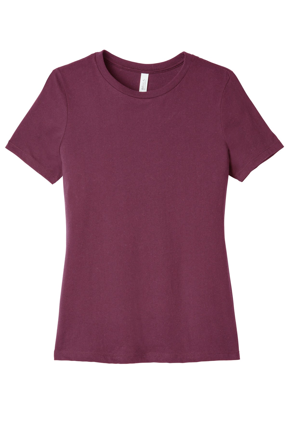 BELLA+CANVAS  Women's Relaxed Jersey Short Sleeve Tee. BC6400 Maroon