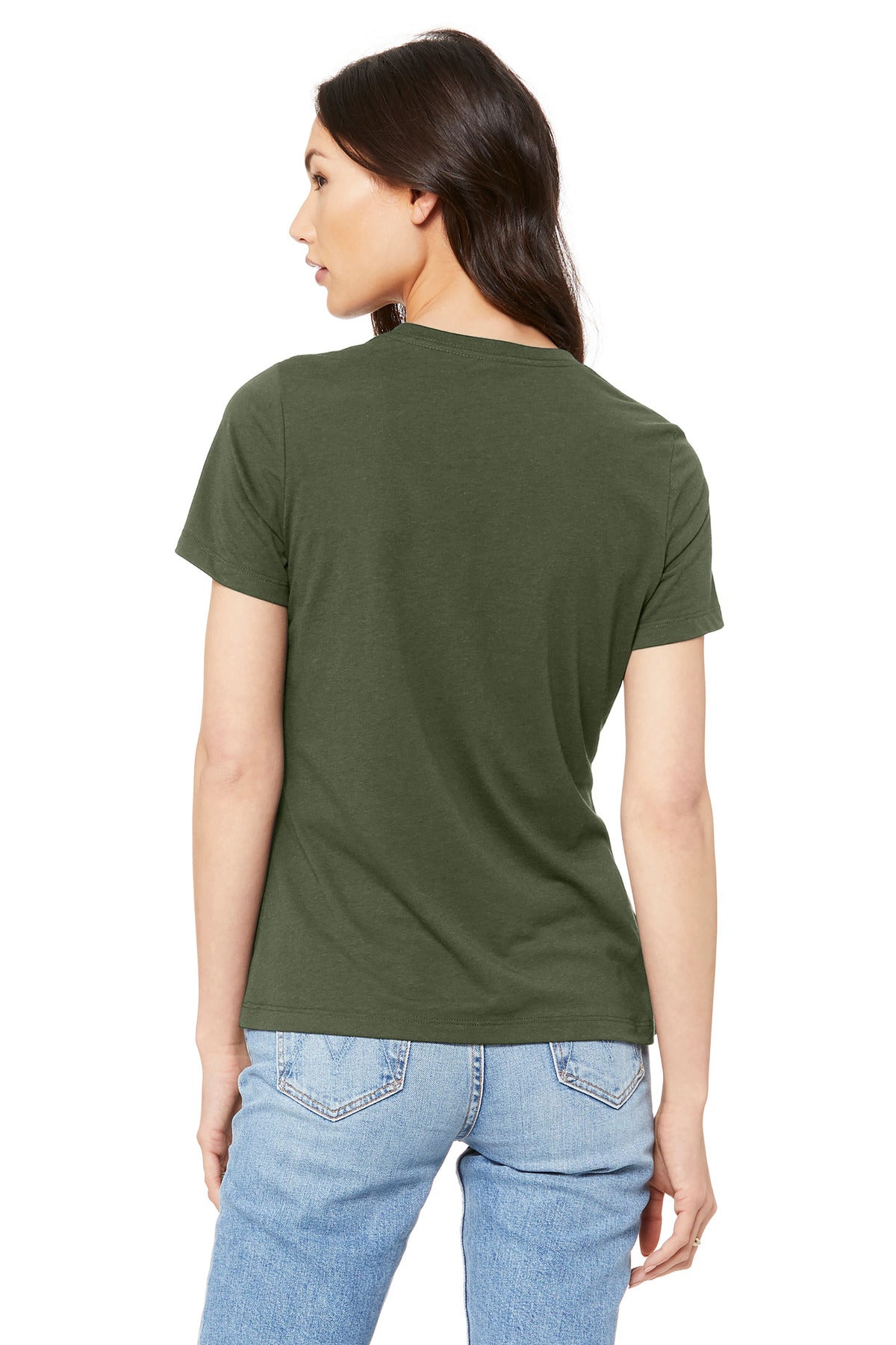 Bella+Canvas Women's Relaxed Jersey Short Sleeve Tee BC6400 Military Green