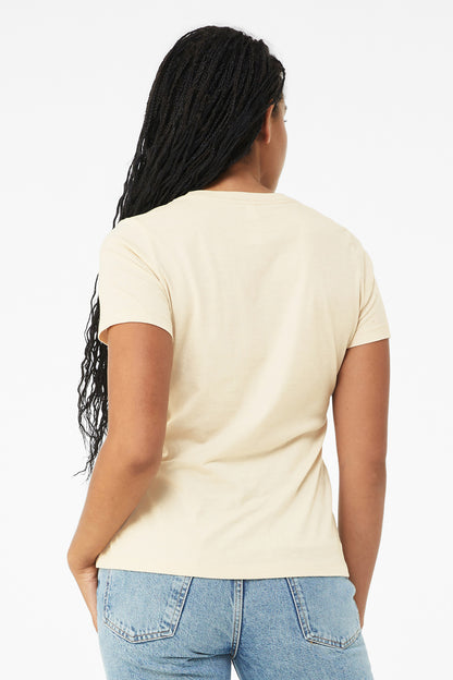 BELLA+CANVAS  Women's Relaxed Jersey Short Sleeve Tee. BC6400 Natural