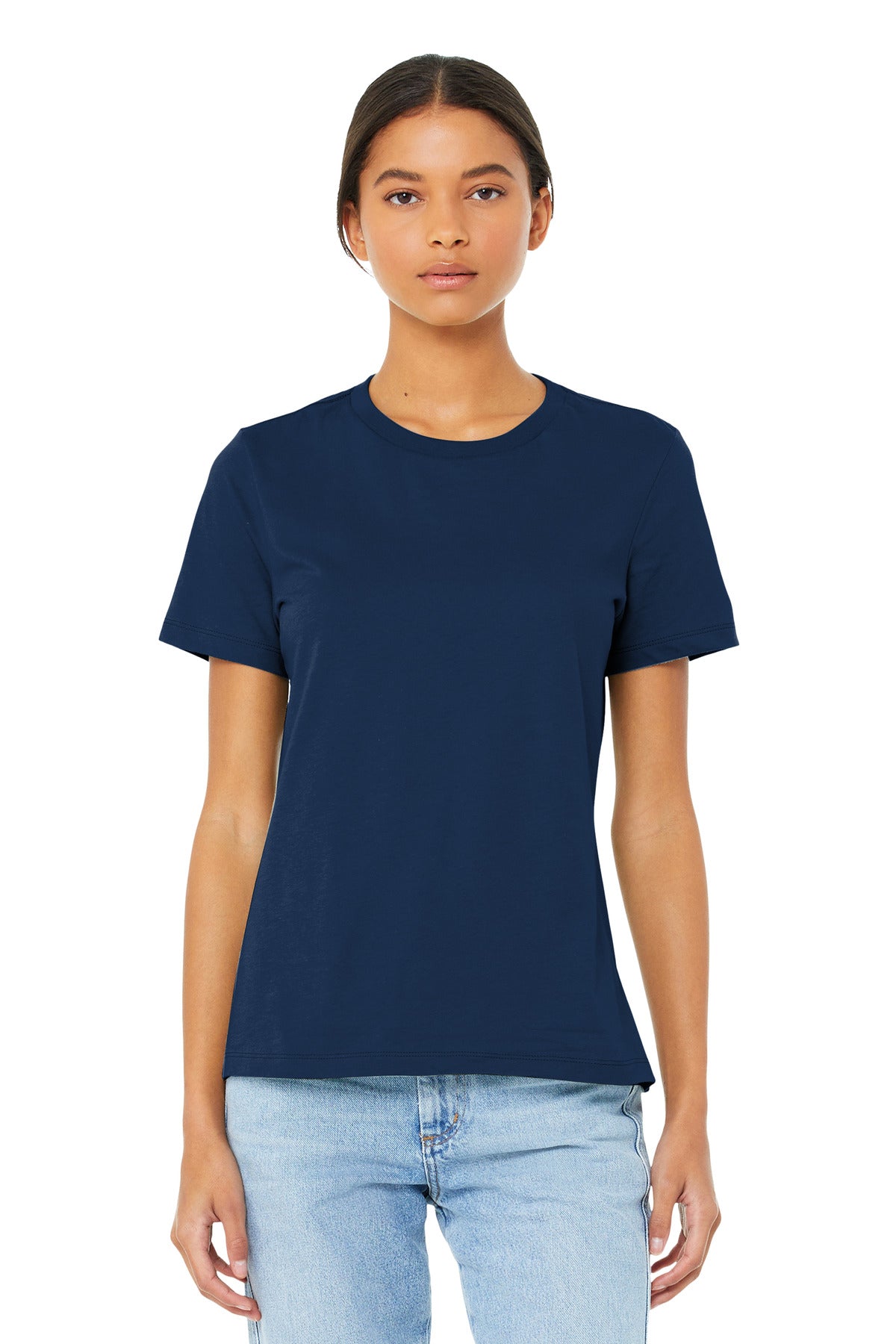 BELLA+CANVAS  Women's Relaxed Jersey Short Sleeve Tee. BC6400 Navy