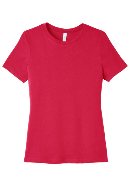 BELLA+CANVAS  Women's Relaxed Jersey Short Sleeve Tee. BC6400 Red