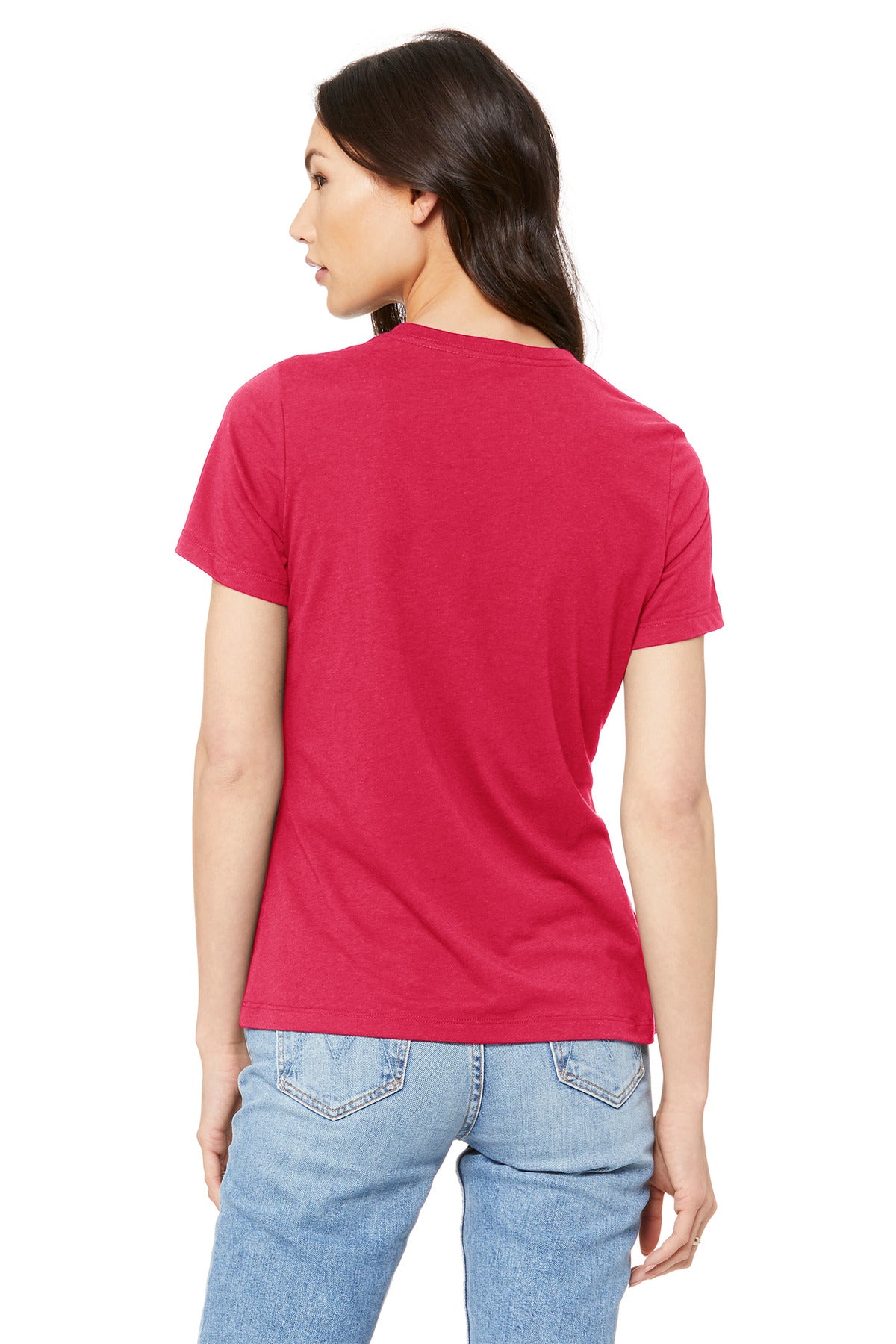 BELLA+CANVAS  Women's Relaxed Jersey Short Sleeve Tee. BC6400 Red