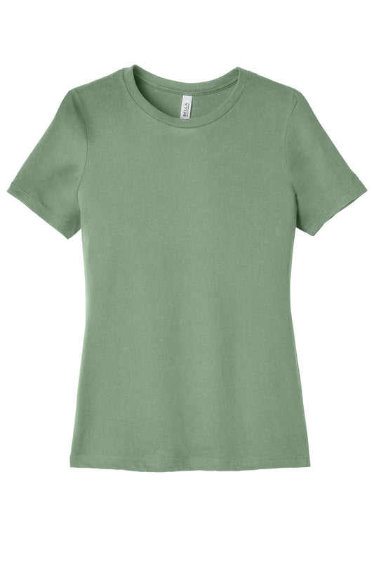 BELLA+CANVAS  Women's Relaxed Jersey Short Sleeve Tee. BC6400 Sage