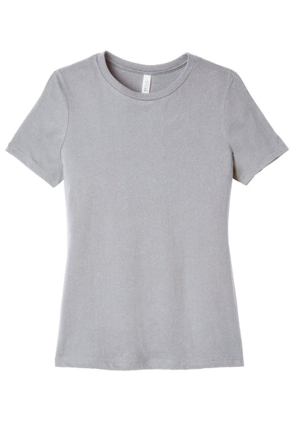 BELLA+CANVAS  Women's Relaxed Jersey Short Sleeve Tee. BC6400 Solid Athletic Grey