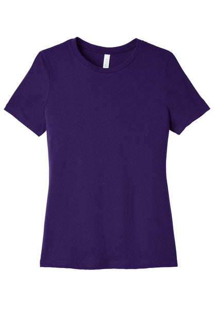 BELLA+CANVAS  Women's Relaxed Jersey Short Sleeve Tee. BC6400 Team Purple