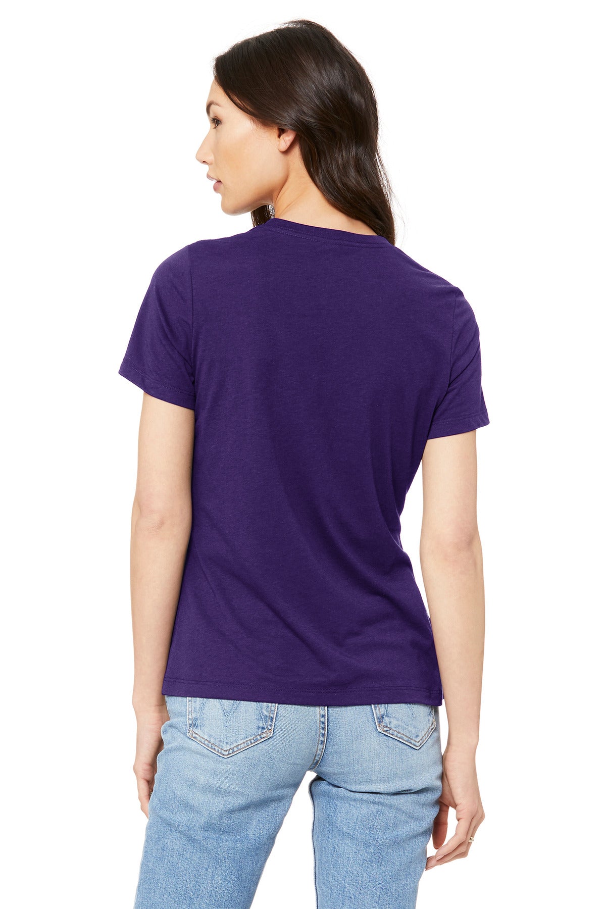 BELLA+CANVAS  Women's Relaxed Jersey Short Sleeve Tee. BC6400 Team Purple