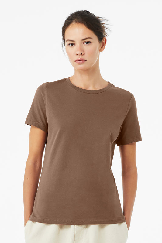 BELLA+CANVAS  Women's Relaxed Jersey Short Sleeve Tee. BC6400 Vintage Brown