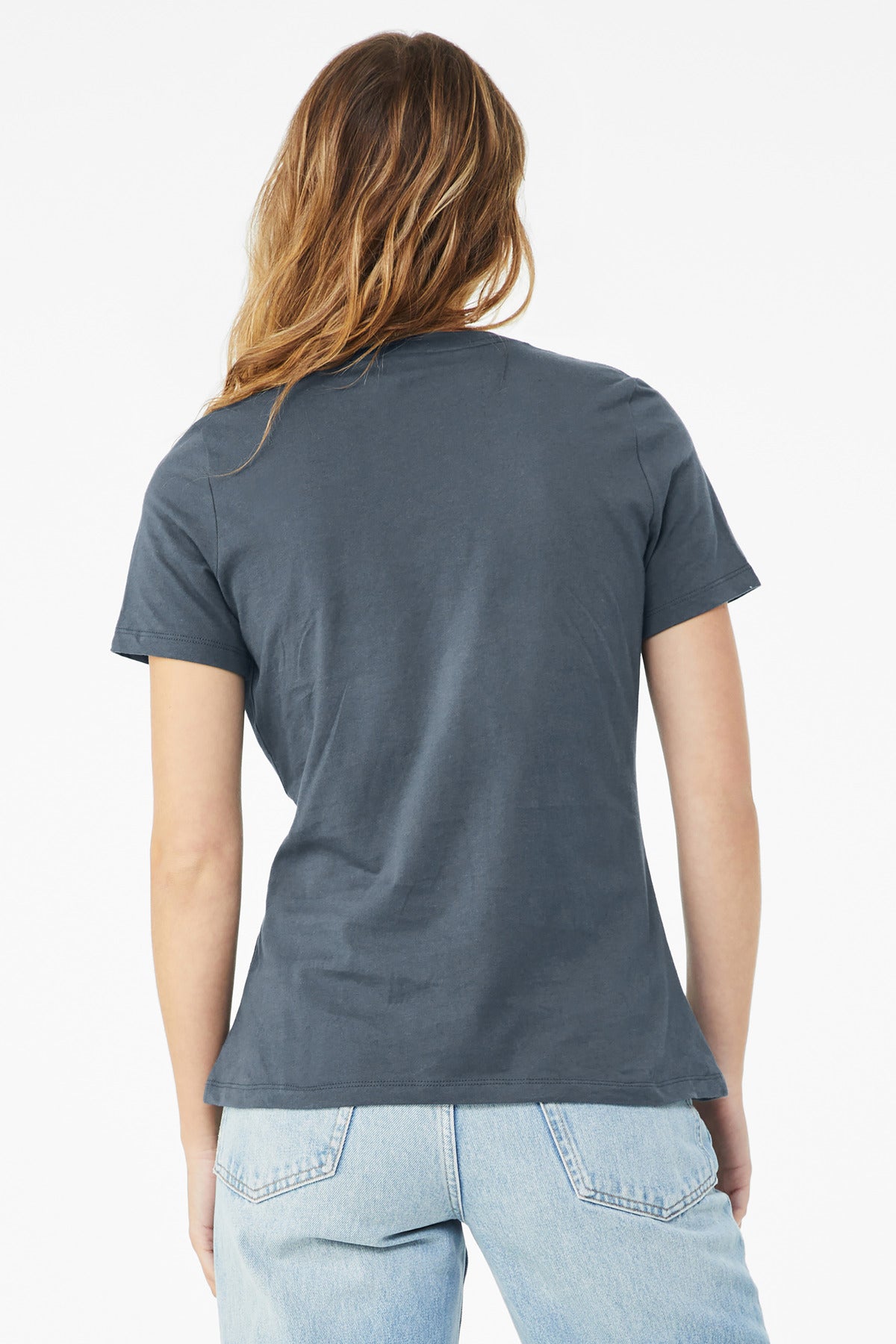 BELLA+CANVAS  Women's Relaxed Jersey Short Sleeve Tee. BC6400 Vintage Navy