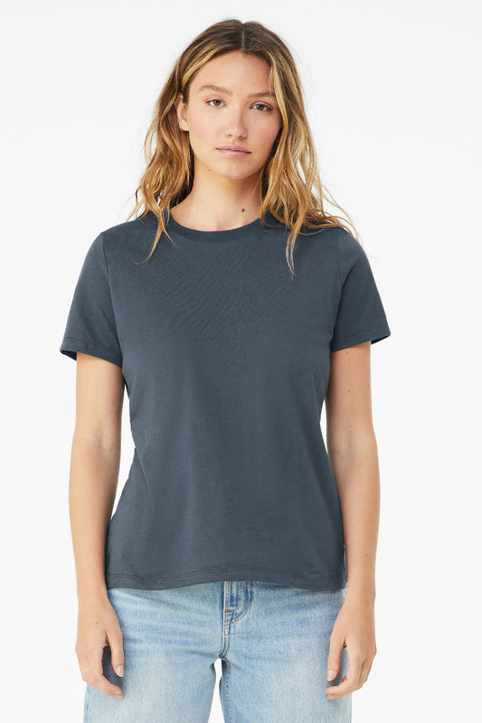 BELLA+CANVAS  Women's Relaxed Jersey Short Sleeve Tee. BC6400 Vintage Navy