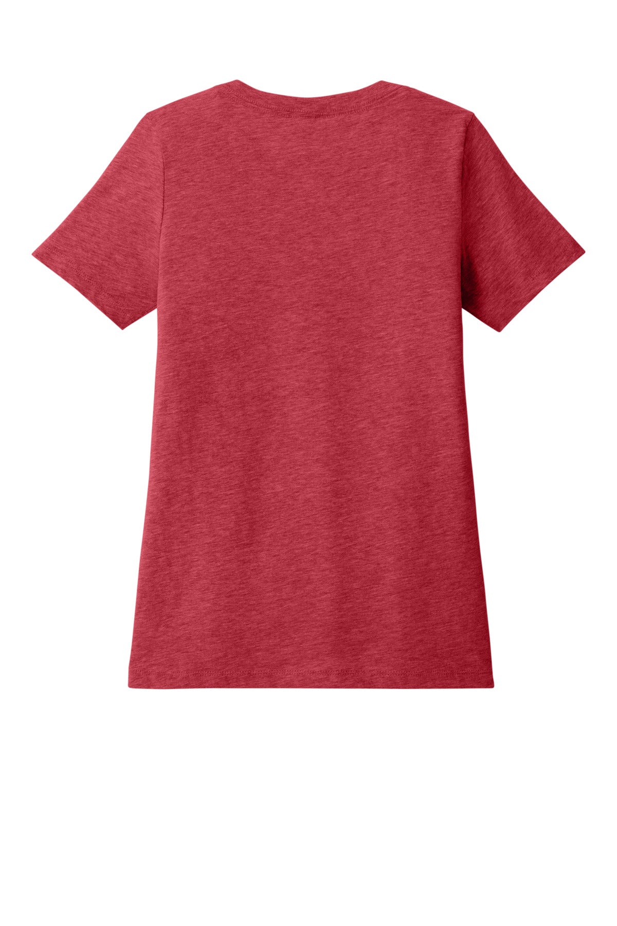 Bella+Canvas Women's Relaxed Heather CVC V-Neck Tee BC6405CVC Heather Red