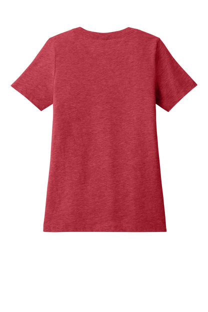 Bella+Canvas Women's Relaxed Heather CVC V-Neck Tee BC6405CVC Heather Red