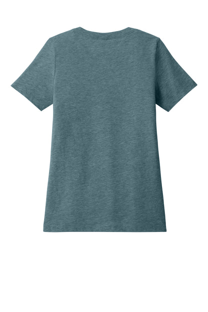 Bella+Canvas Women's Relaxed Heather CVC V-Neck Tee BC6405CVC Heather Slate