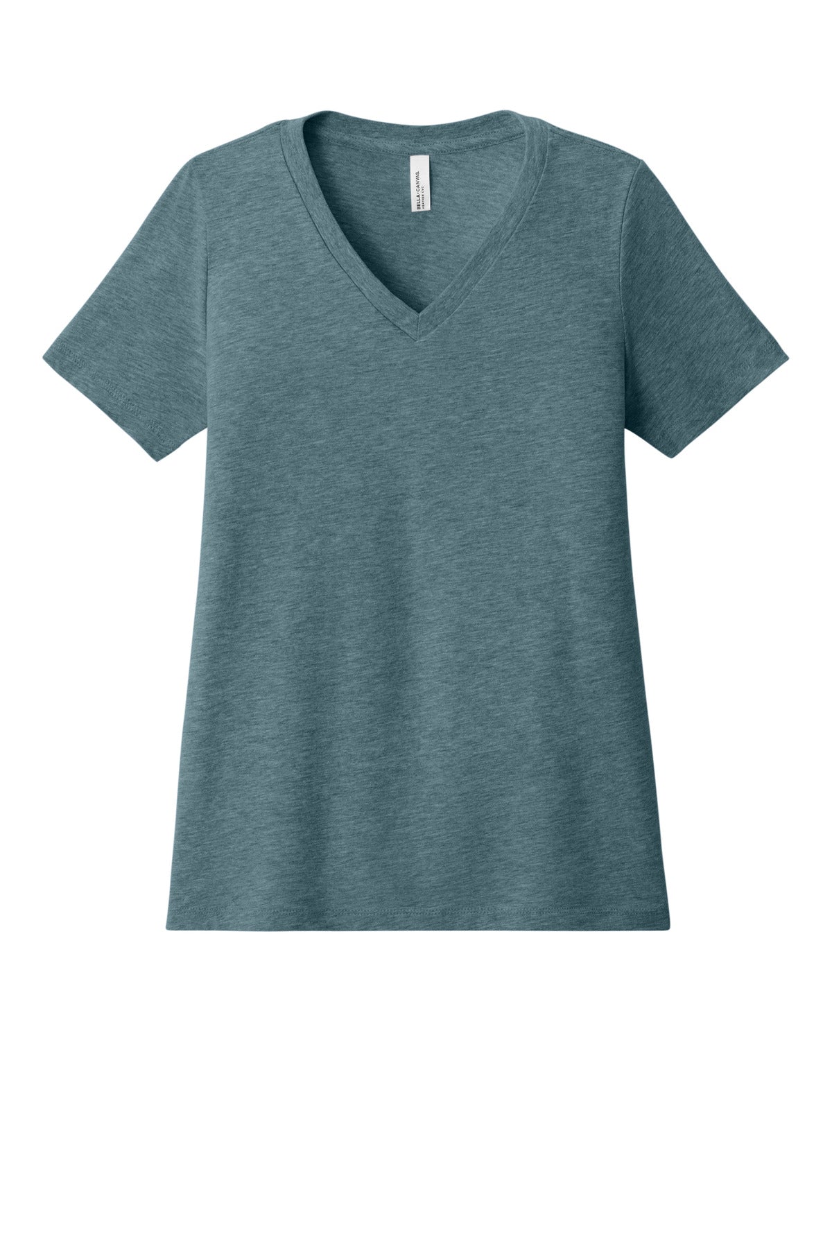 Bella+Canvas Women's Relaxed Heather CVC V-Neck Tee BC6405CVC Heather Slate