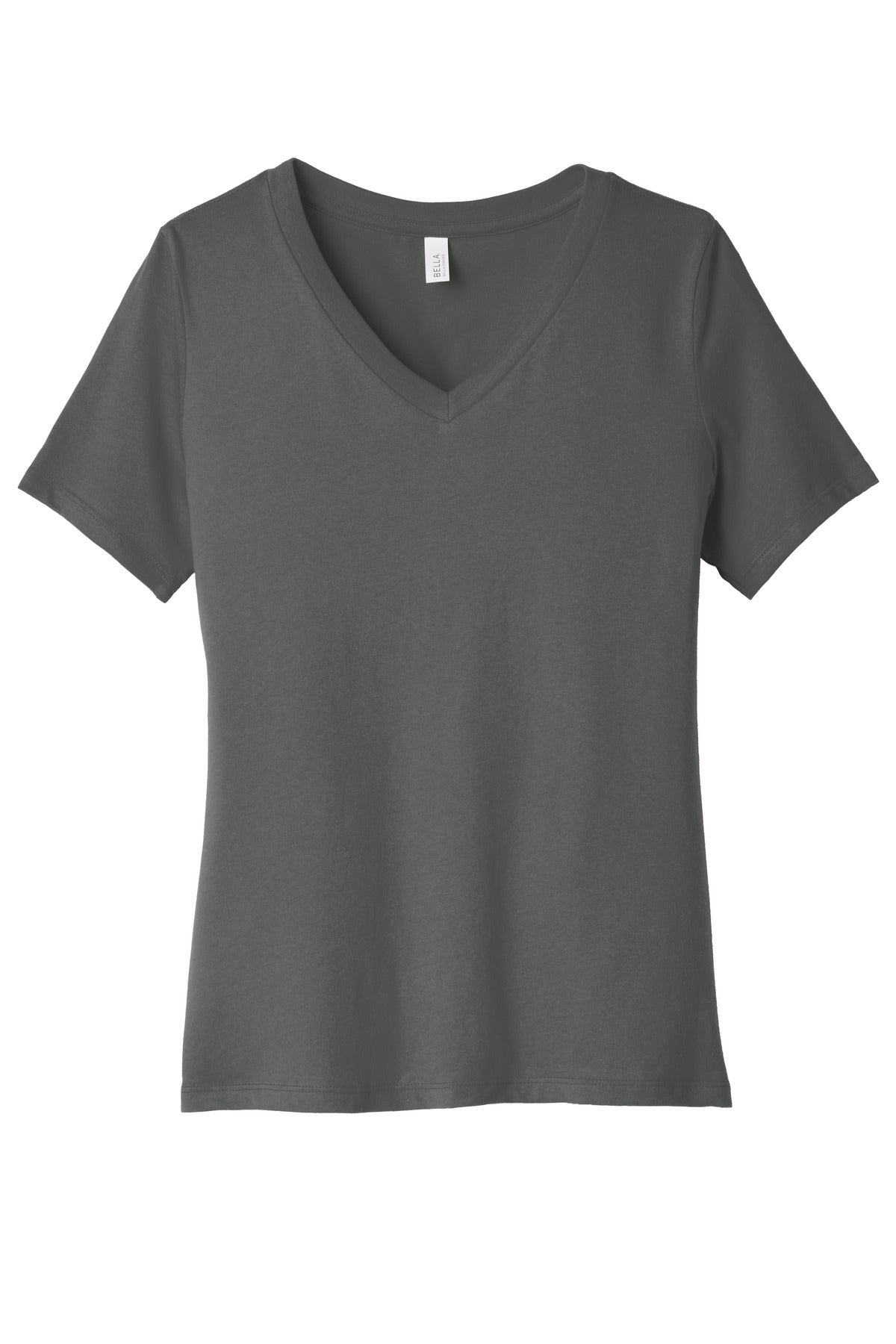 Bella+Canvas Women's Relaxed Jersey Short Sleeve V-Neck Tee BC6405 Asphalt