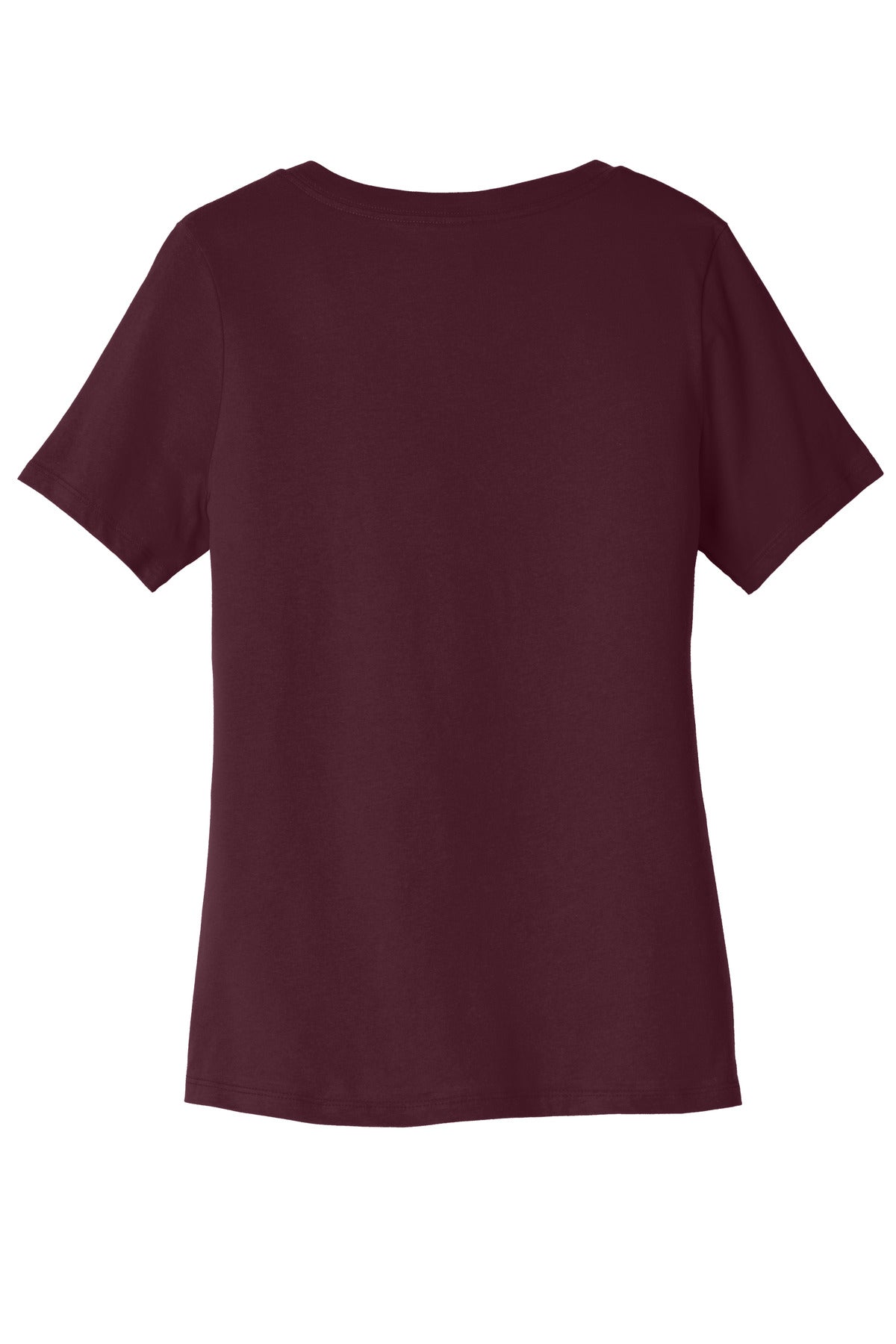 Bella+Canvas Women's Relaxed Jersey Short Sleeve V-Neck Tee BC6405 Maroon