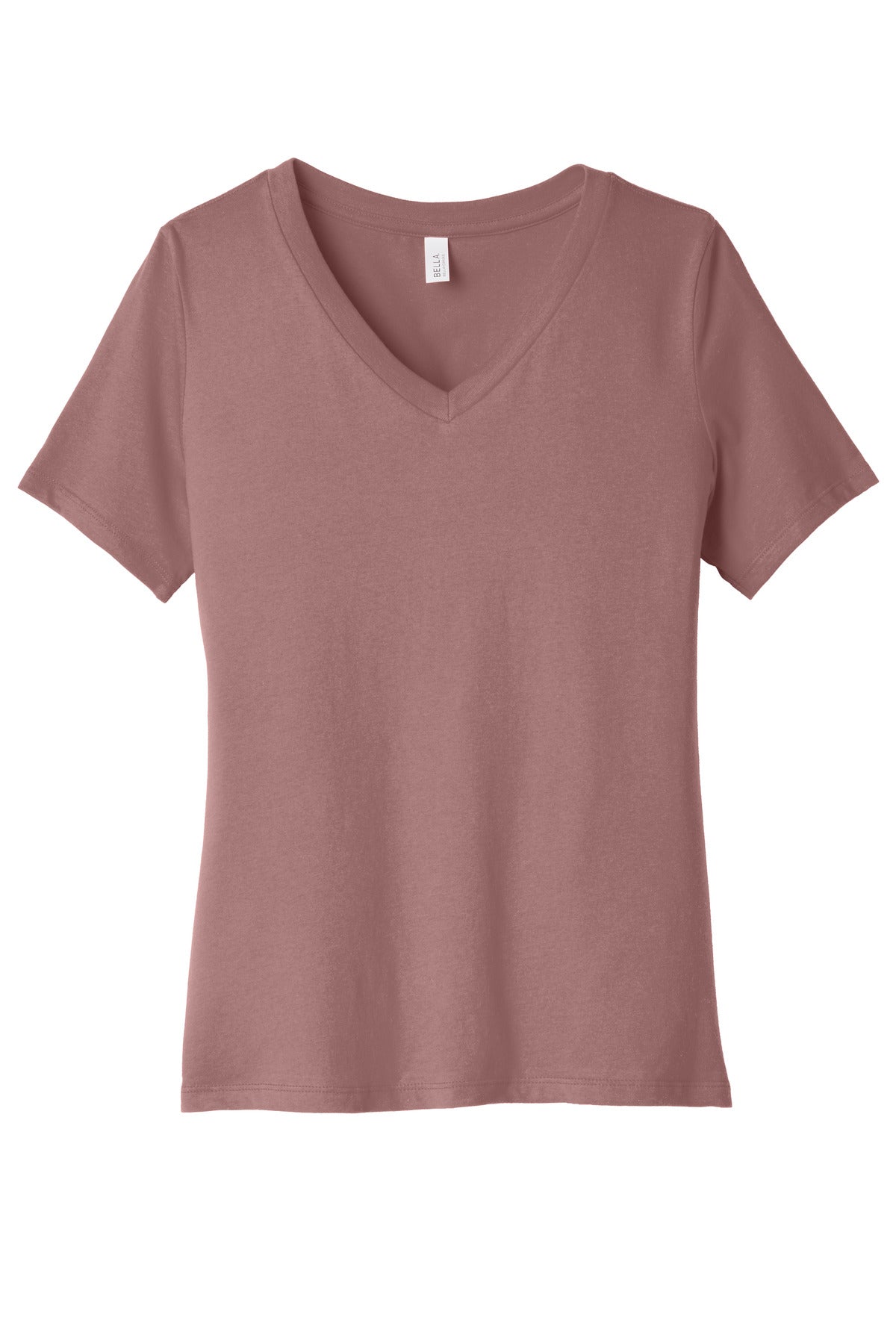 Bella+Canvas Women's Relaxed Jersey Short Sleeve V-Neck Tee BC6405 Mauve
