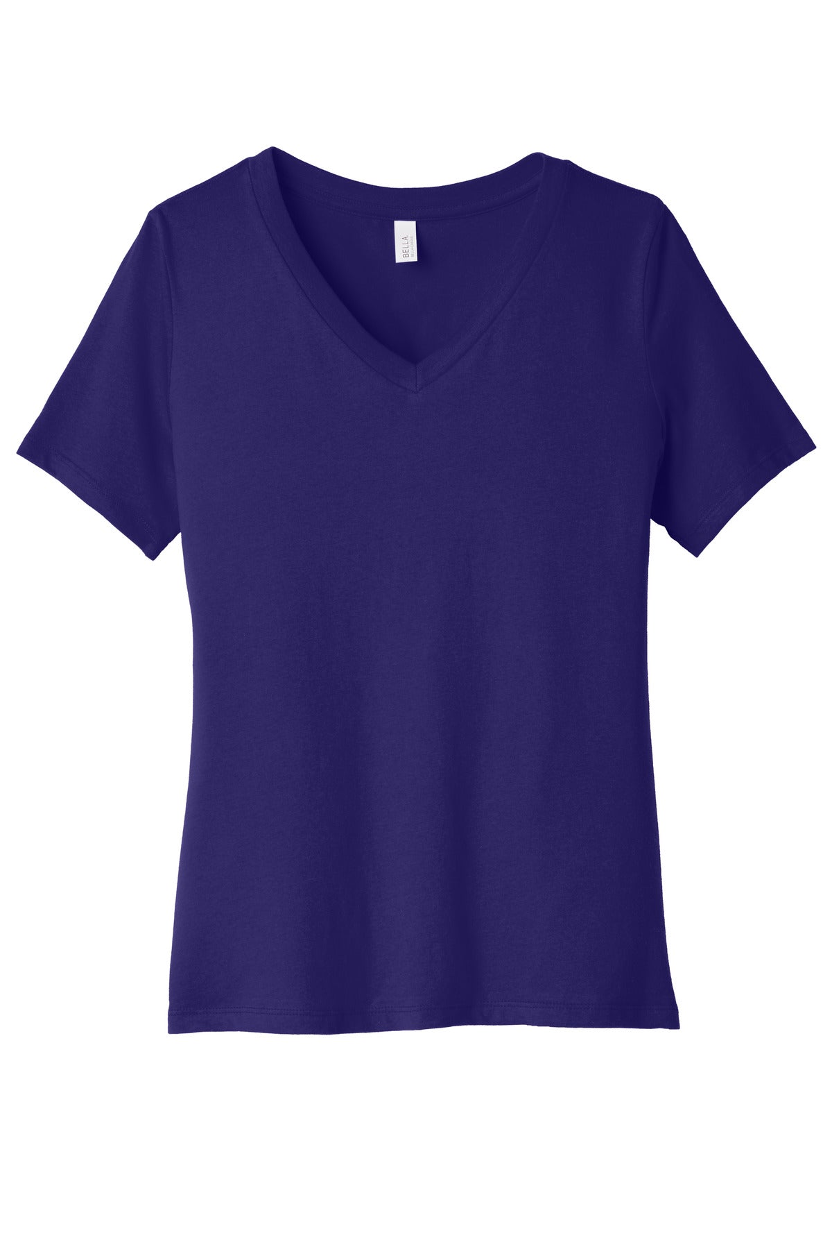 Bella+Canvas Women's Relaxed Jersey Short Sleeve V-Neck Tee BC6405 Team Purple