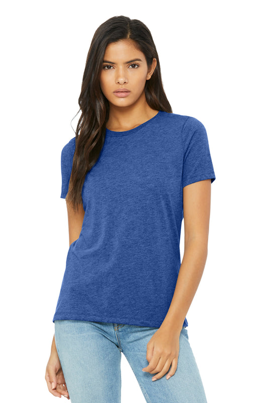 Bella+Canvas Women's Relaxed Triblend Tee BC6413 Blue Triblend