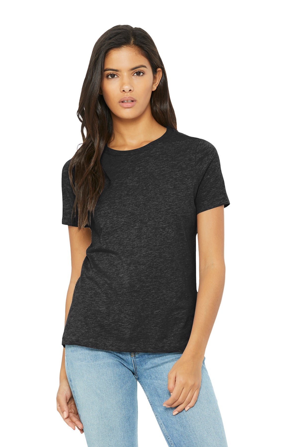 BELLA+CANVAS Women's Relaxed Triblend Tee BC6413 Charcoal-Black Triblend
