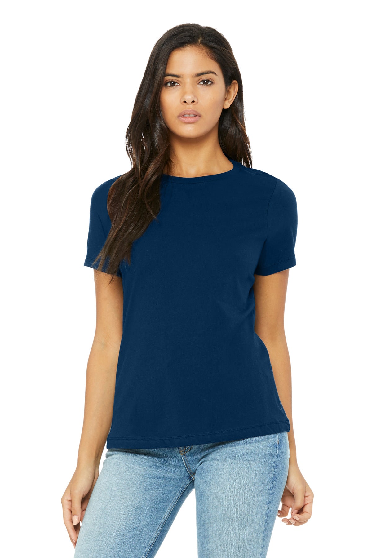 BELLA+CANVAS Women's Relaxed Triblend Tee BC6413 Solid Navy Triblend