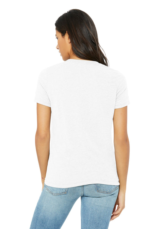 Bella+Canvas Women's Relaxed Triblend Tee BC6413 Solid White Triblend